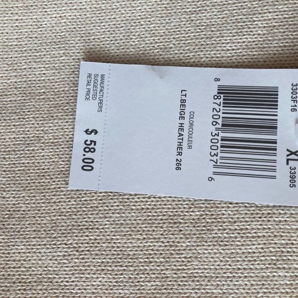 Womens Jeanne Pierre Tan Sweater - New with Tag - Picture 5 of 5